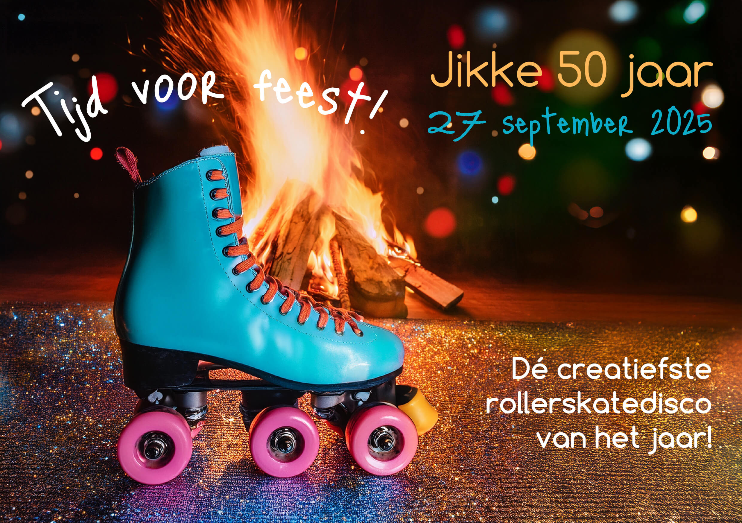 Uitnodiging feest Jikke 50 jaar