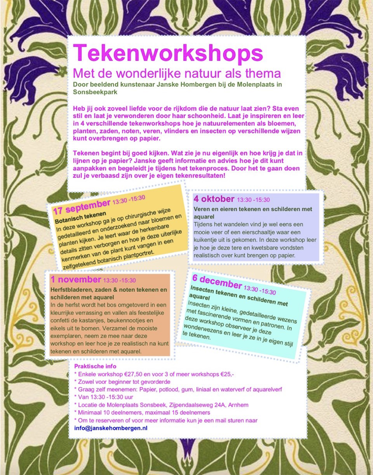Creative Boost Janske Hombergen tekenworkshops